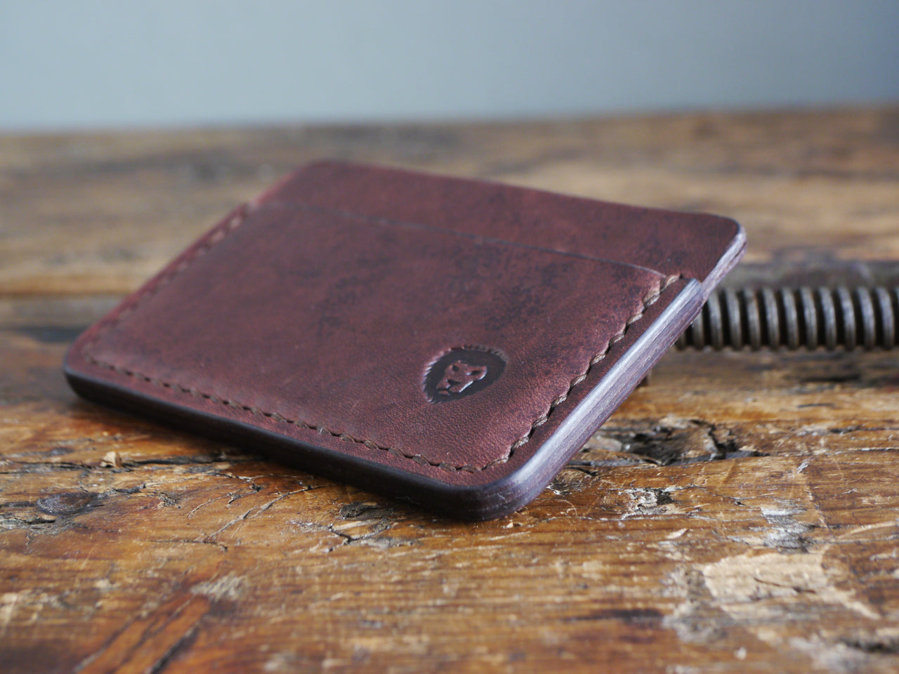 Leather Card Holder - Dark Brown
