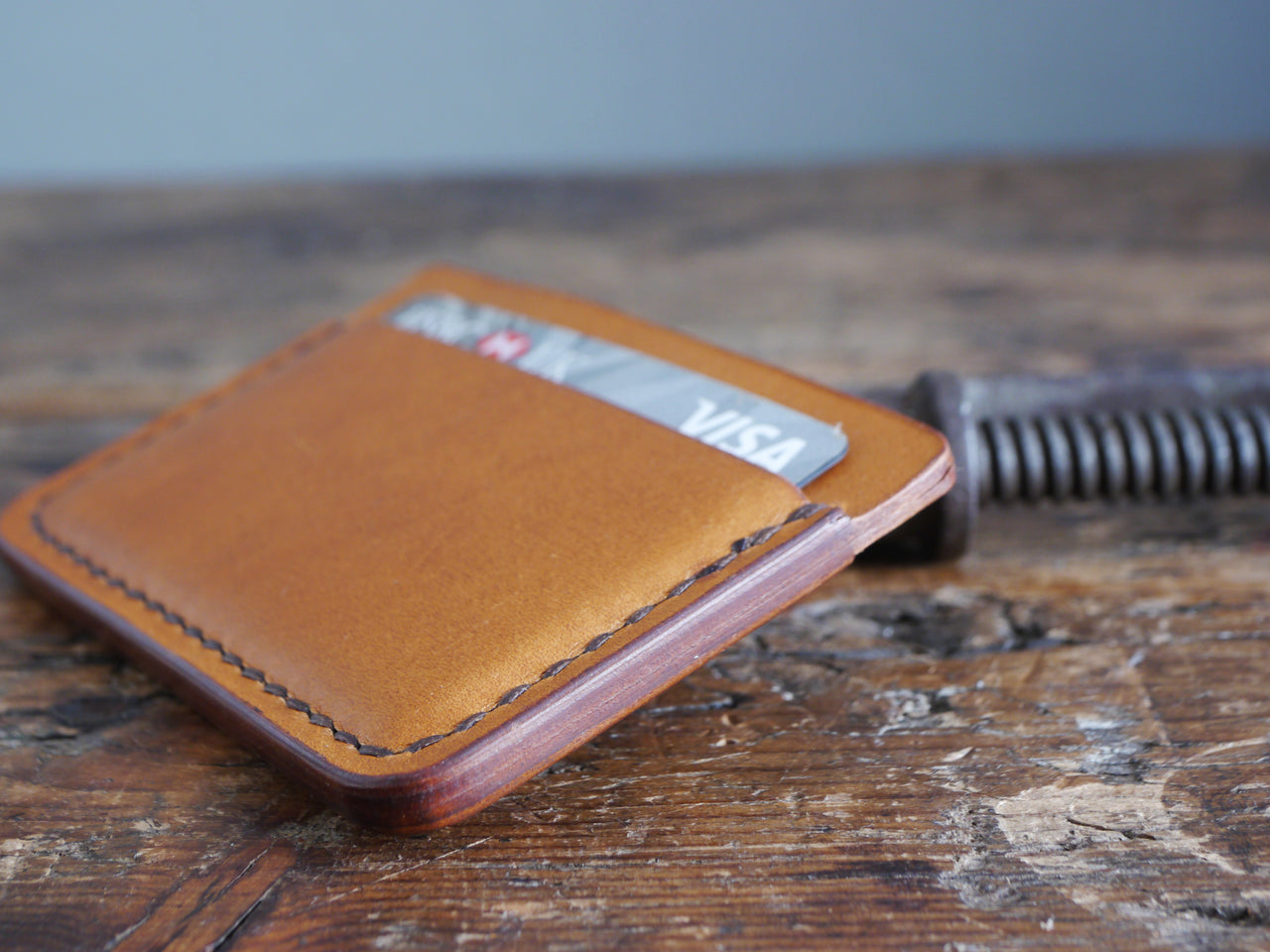 Leather Card Holder - Antique Tan