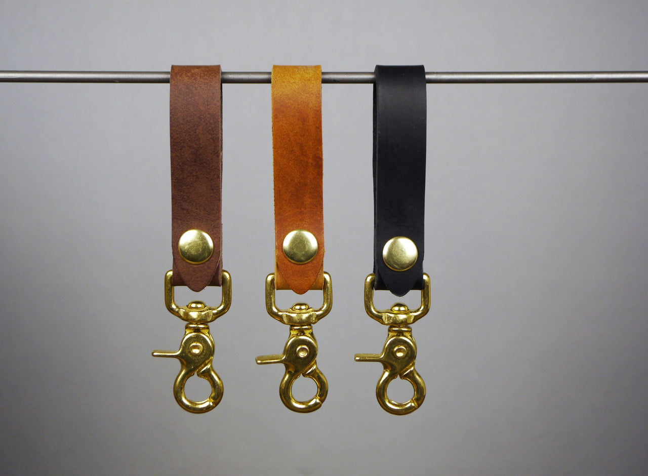Leather Swivel Keychain