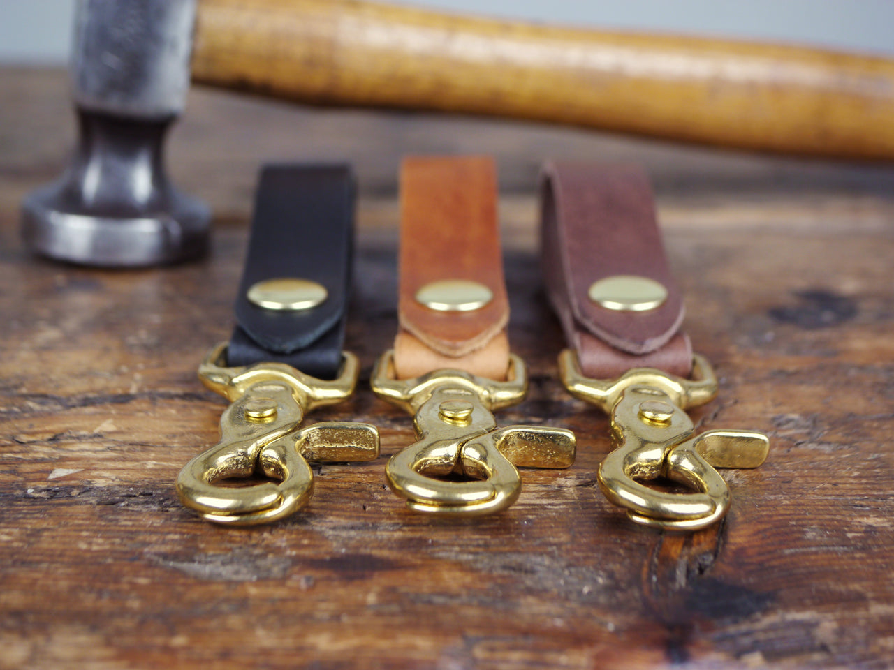 Leather Swivel Keychain