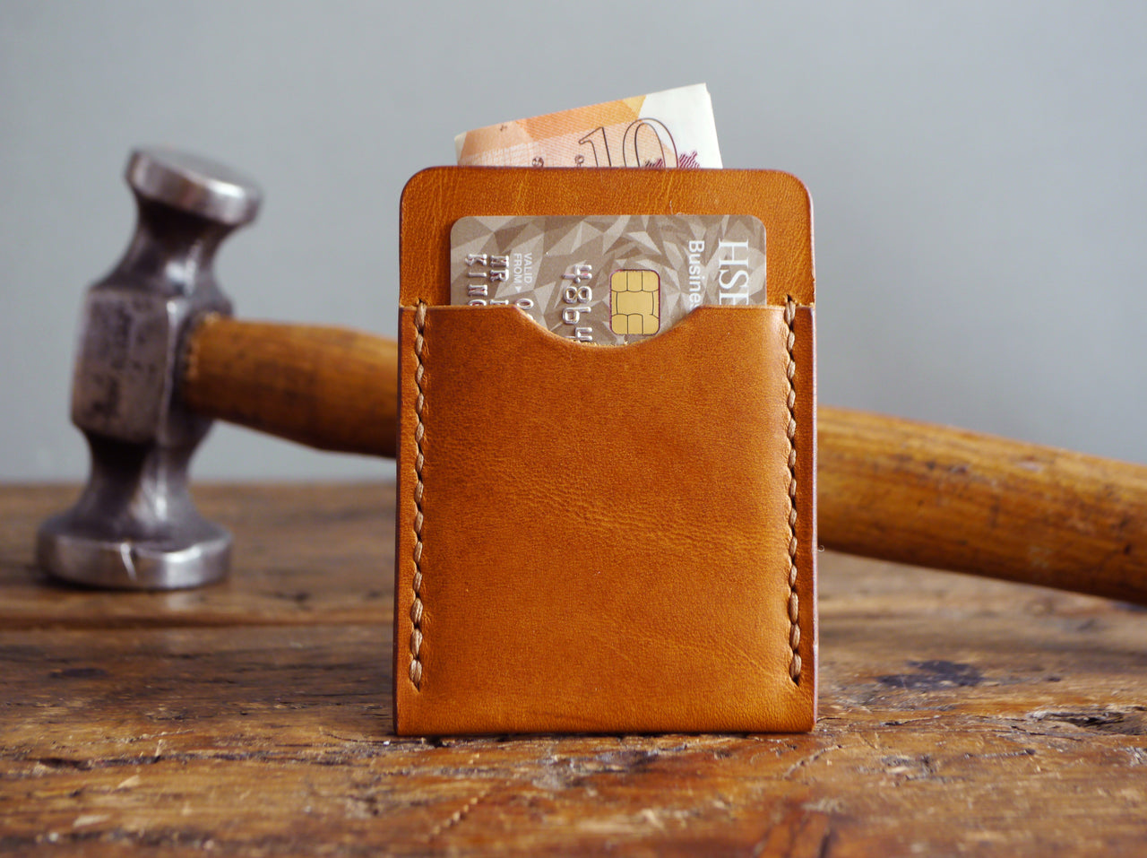 Slim Leather Cardholder - Antique Tan