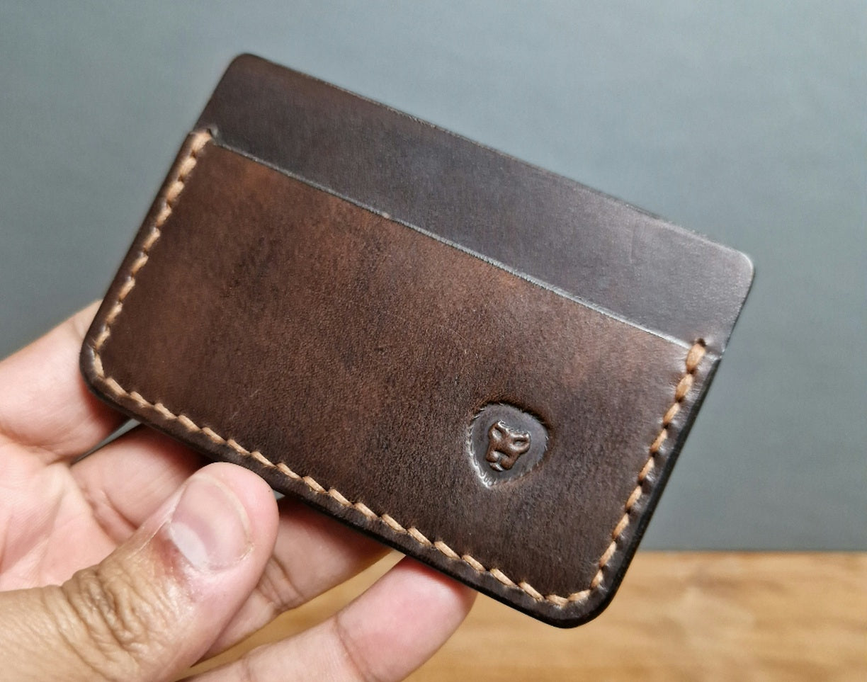 Leather Cardholder Wallet - Show Brown