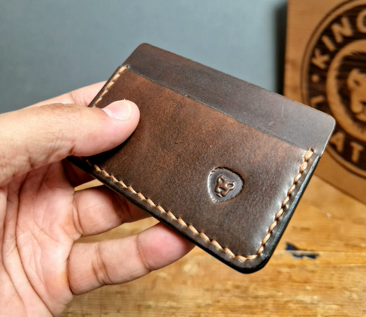 Leather Cardholder Wallet - Show Brown