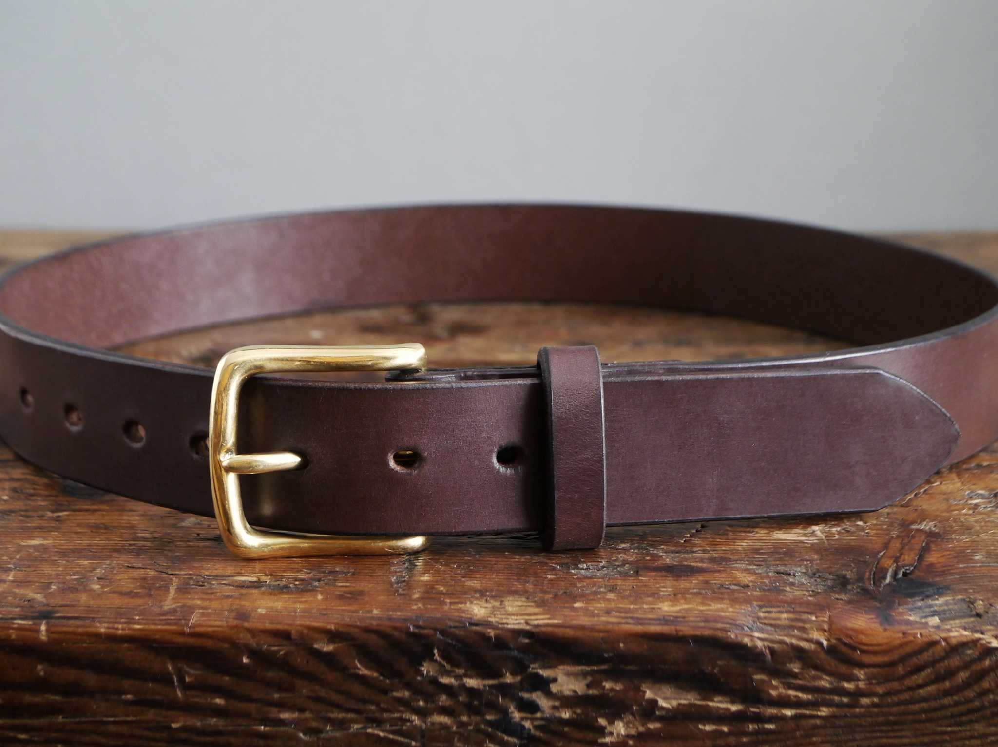 Mens Leather Belt, English Made, Hand Made, Bespoke. 1 1/2