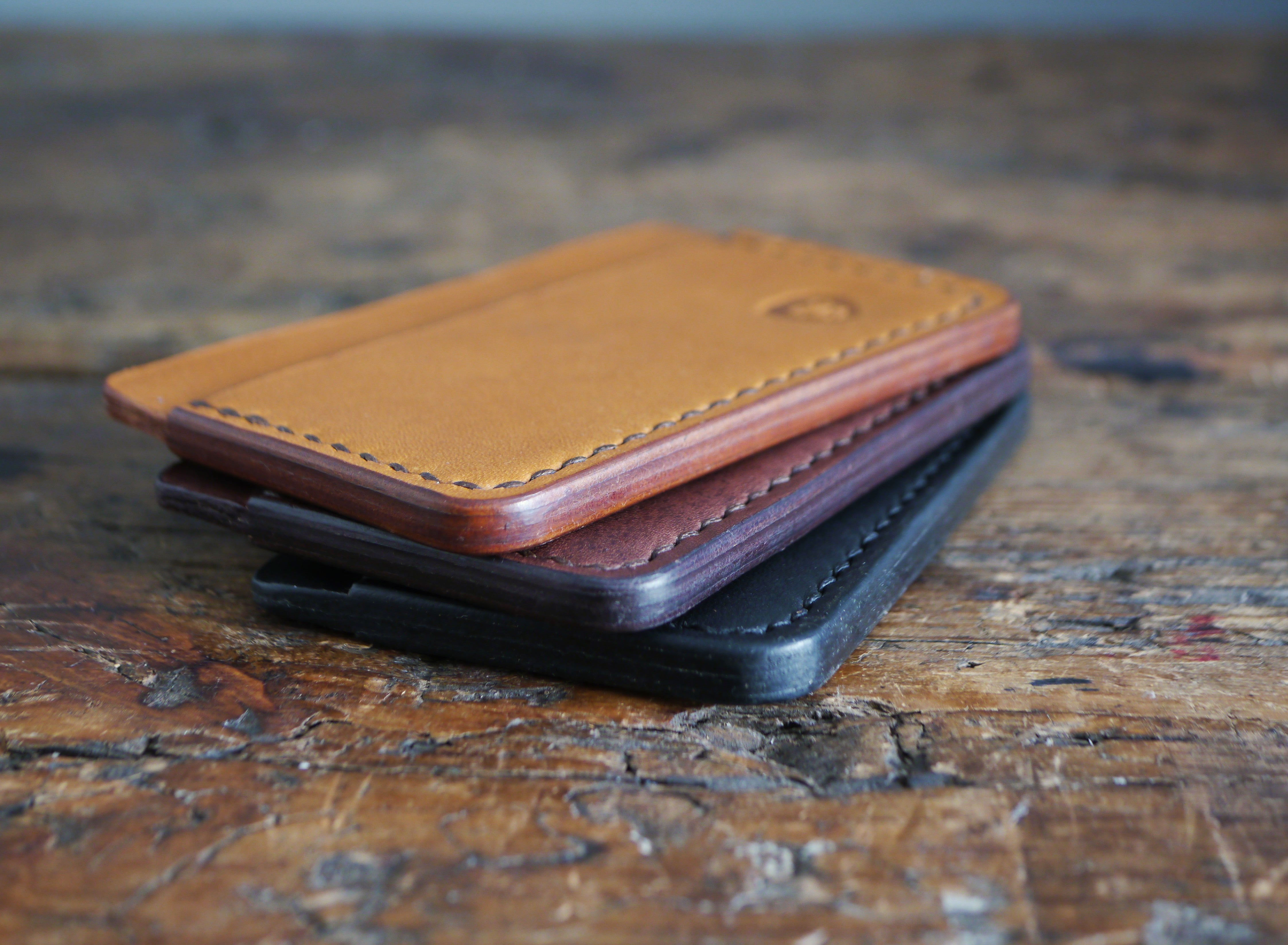 Leather hot card holder