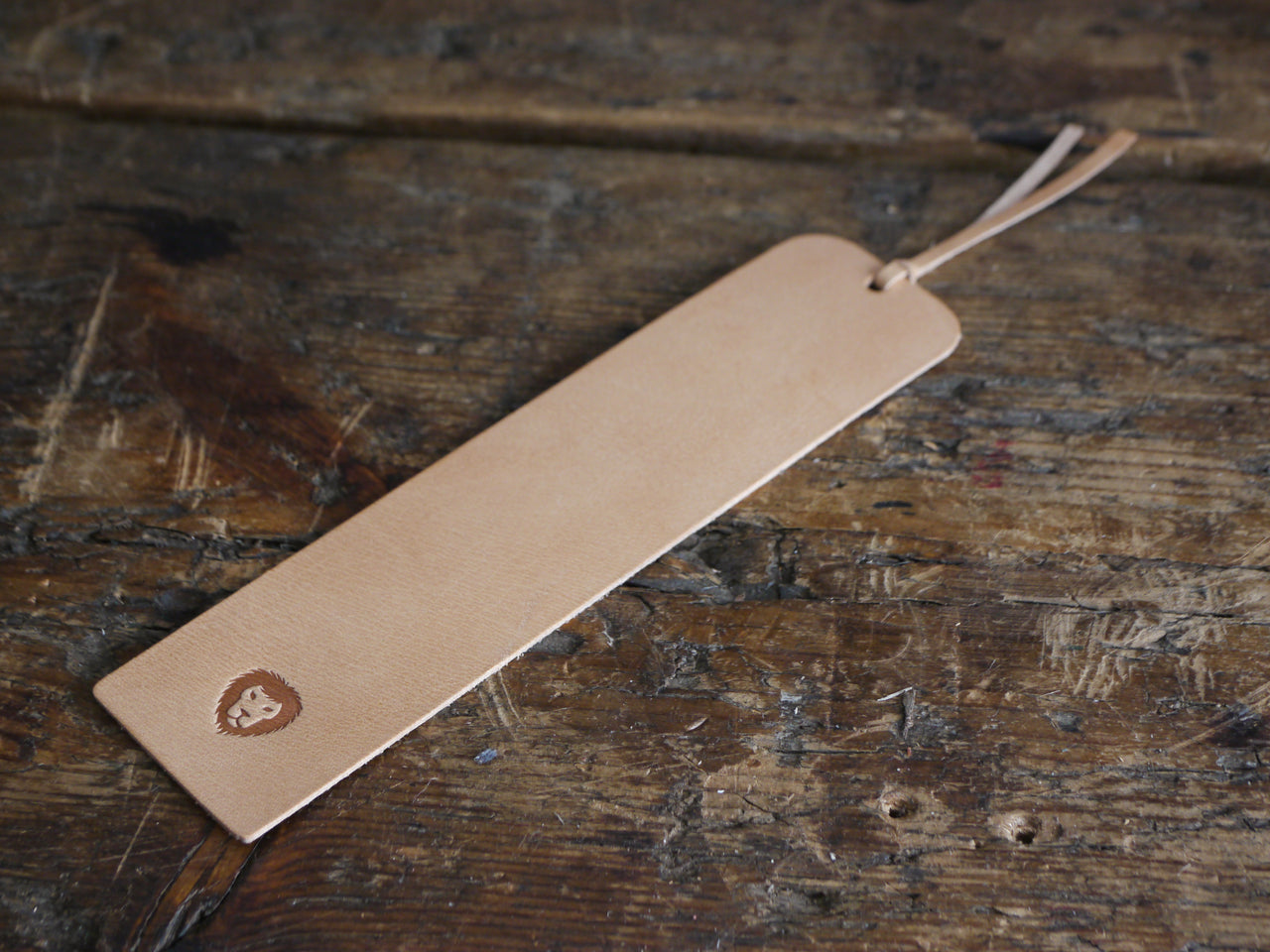 Leather Bookmark - Natural