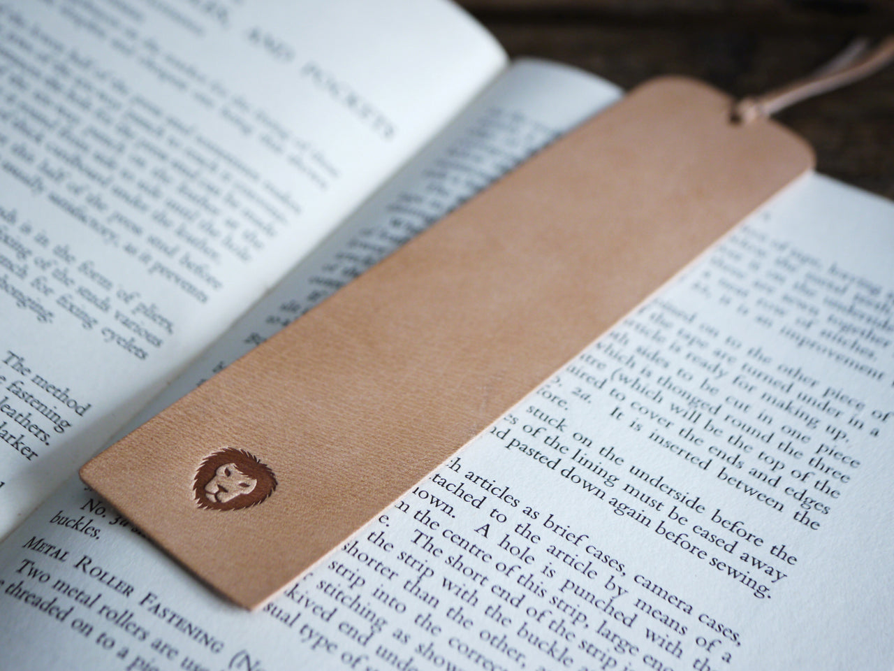 Leather Bookmark - Natural